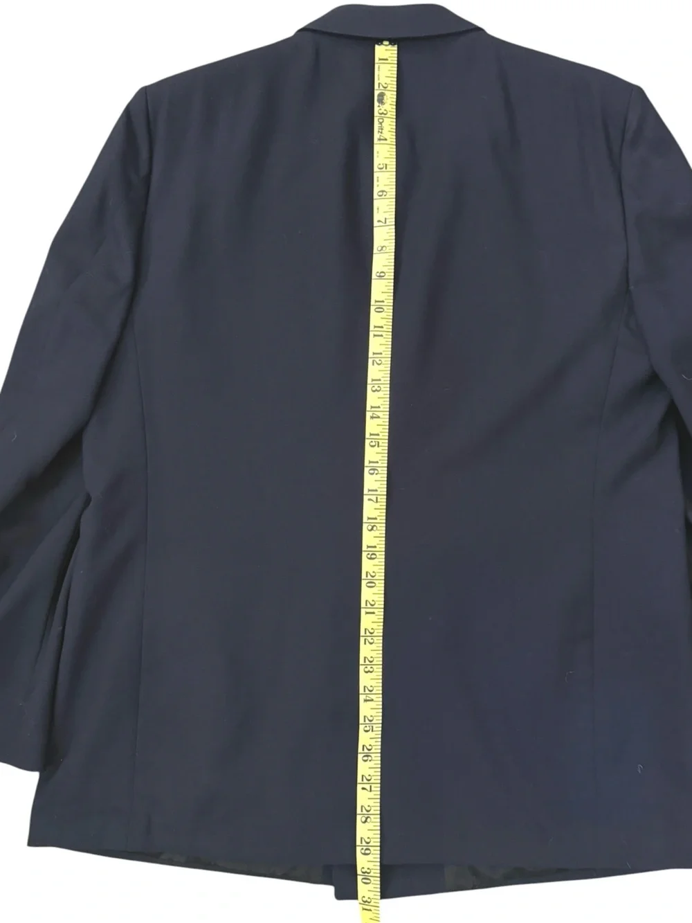 Vintage Pierre Cardin 44S Navy Blue Wool Blazer Double Breasted Gold Buttons USA